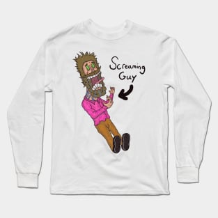 Screaming Guy Long Sleeve T-Shirt